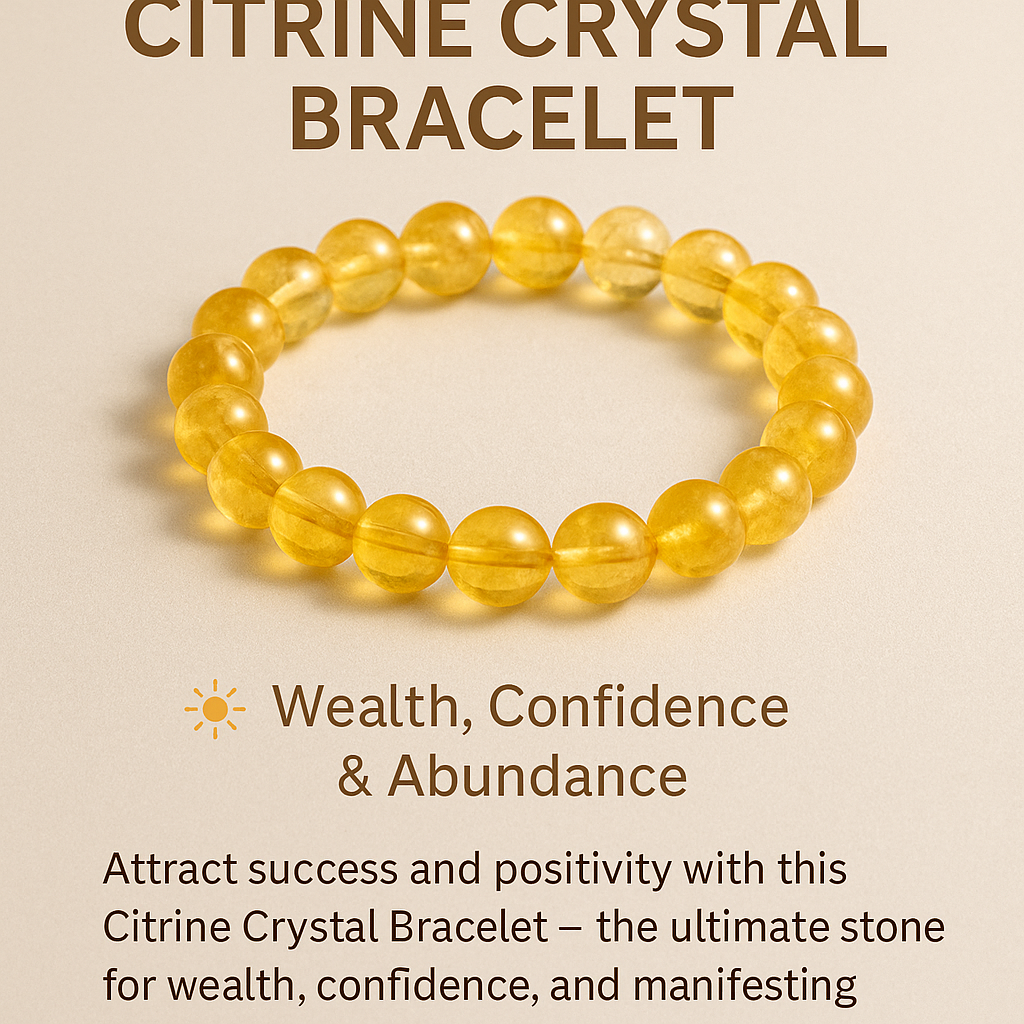 Citrine Crystal Bracelet – Wealth, Confidence & Abundance