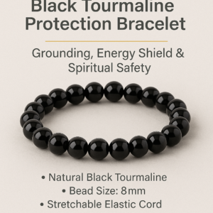 Black Tourmaline Protection Bracelet – Grounding, Energy Shield & Spiritual Safety