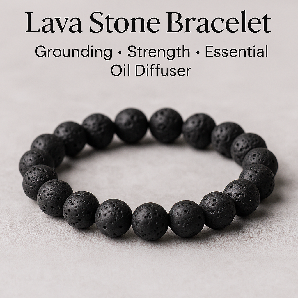 Lava Stone Bracelet – Grounding, Strength & Essential Oil Diffuser