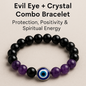 Evil Eye + Crystal Combo Bracelet – Protection, Positivity & Spiritual Energy